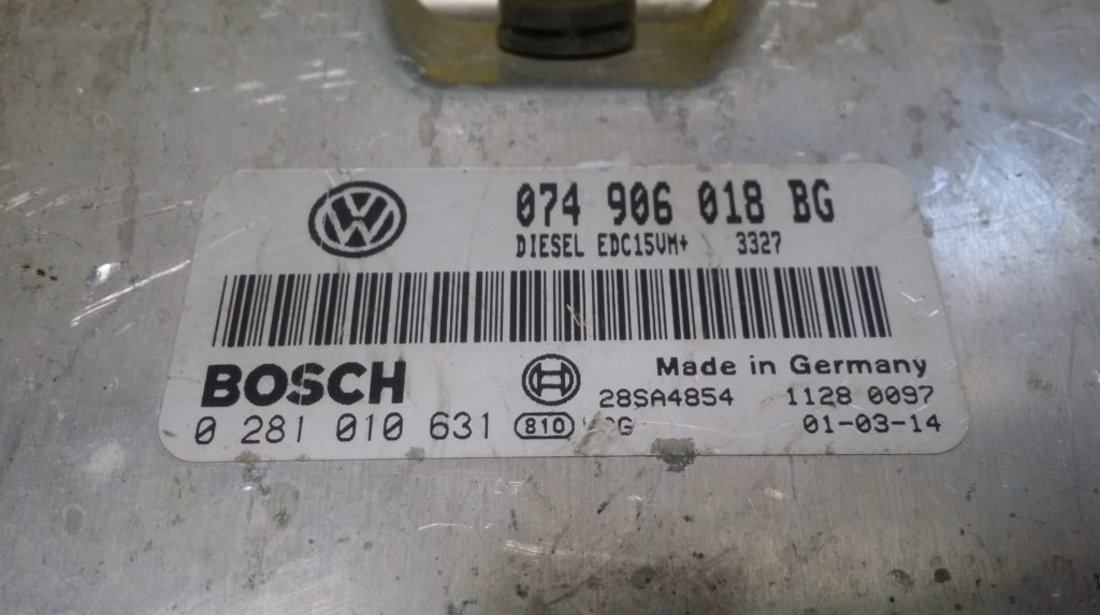 ECU Calculator Motor VW T4 2.5 TDI, 0281010631, 074906018BG, EDC15VM+