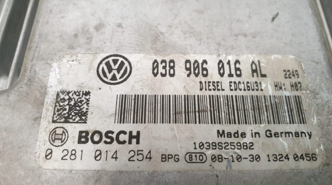 ECU Calculator Motor VW T5 1.9 tdi 038906016AL, 0281014254
