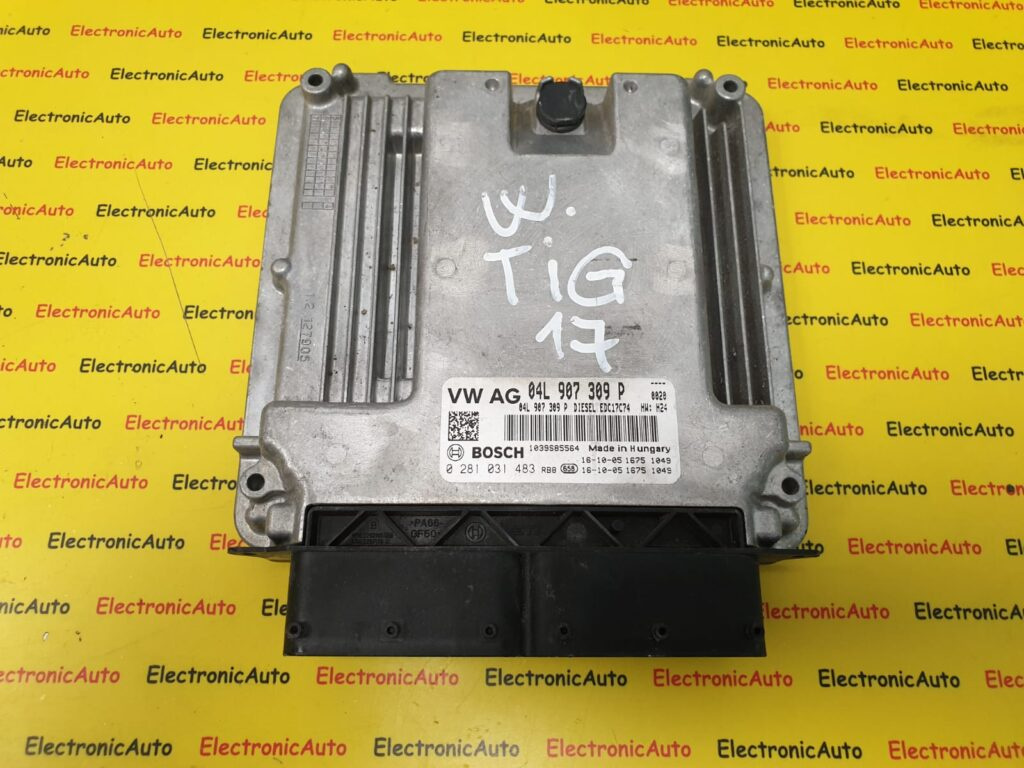 ECU Calculator motor VW Tiguan, 04L907309P, 0281031483, EDC17C74,