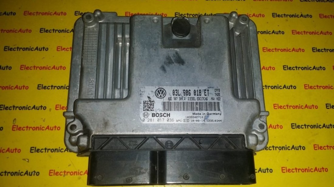 ECU Calculator motor Vw Tiguan 2.0TDI 0281017036, 03L906018ET