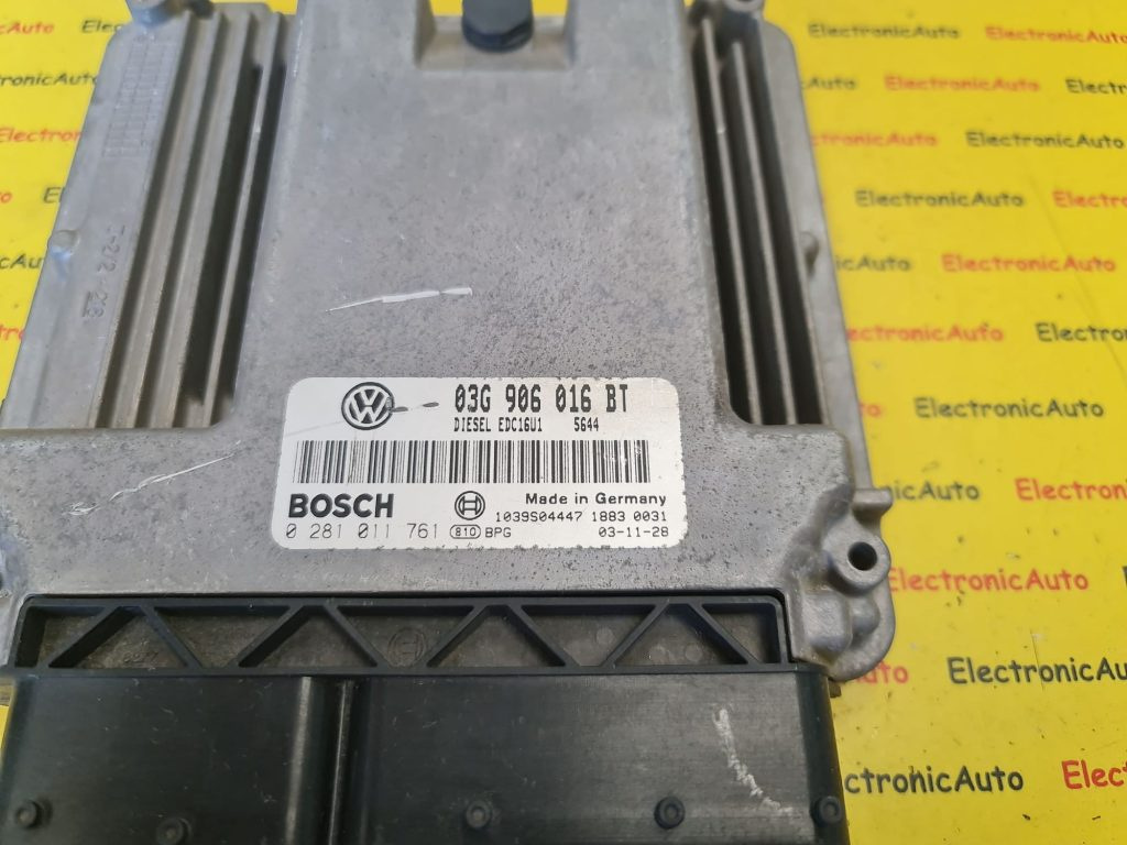 ECU Calculator motor VW Touran 1.9 tdi, 0281011761, 03G906016BT,