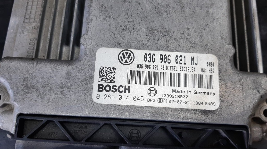 Ecu calculator motor vw touran 2.0 tdi bmm 2003-2010 03g906021mj