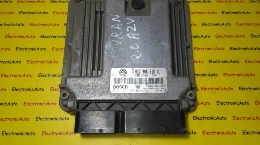 ECU Calculator motor VW Touran 2.0TDI 0281011450, 03G906016AL