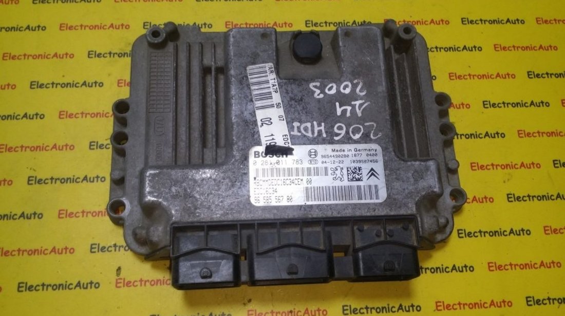 ECU Calculator Peugeot 206 1.4HDI 0281011783