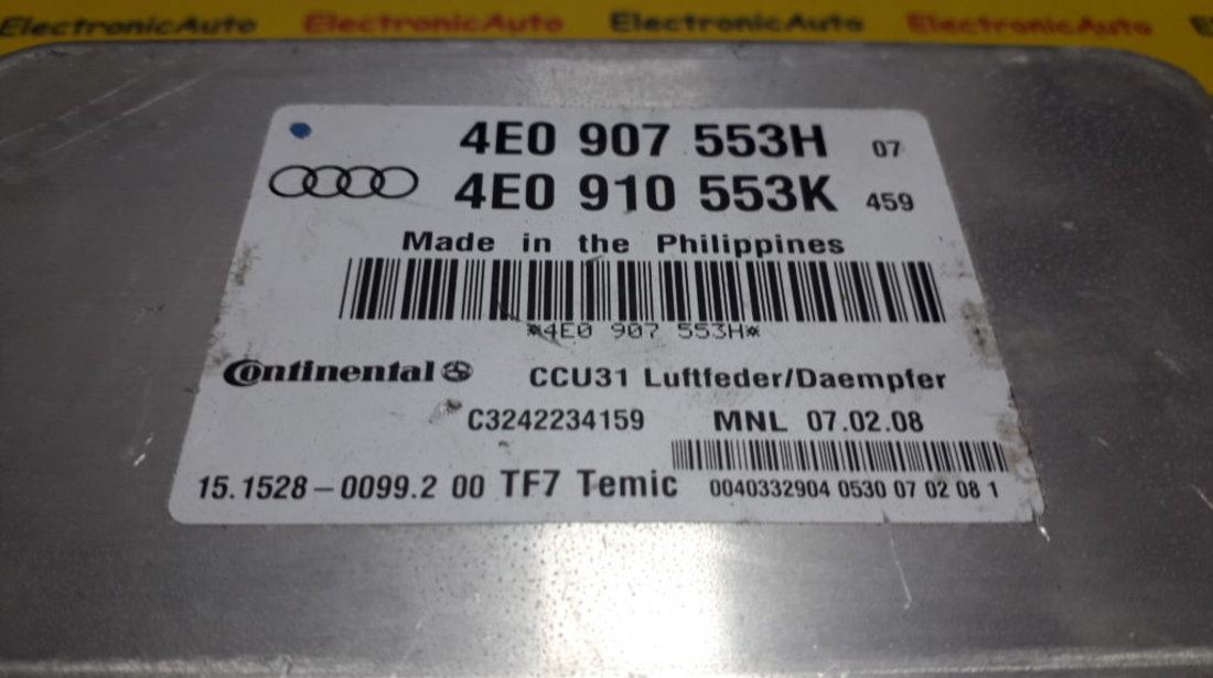 ECU Calculator suspensie audi A8 4E0907553H, 4E0910553K