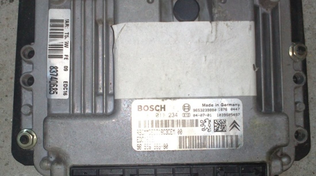 ecu peugeot 307 1.6 hdi edc16c3 9653239880