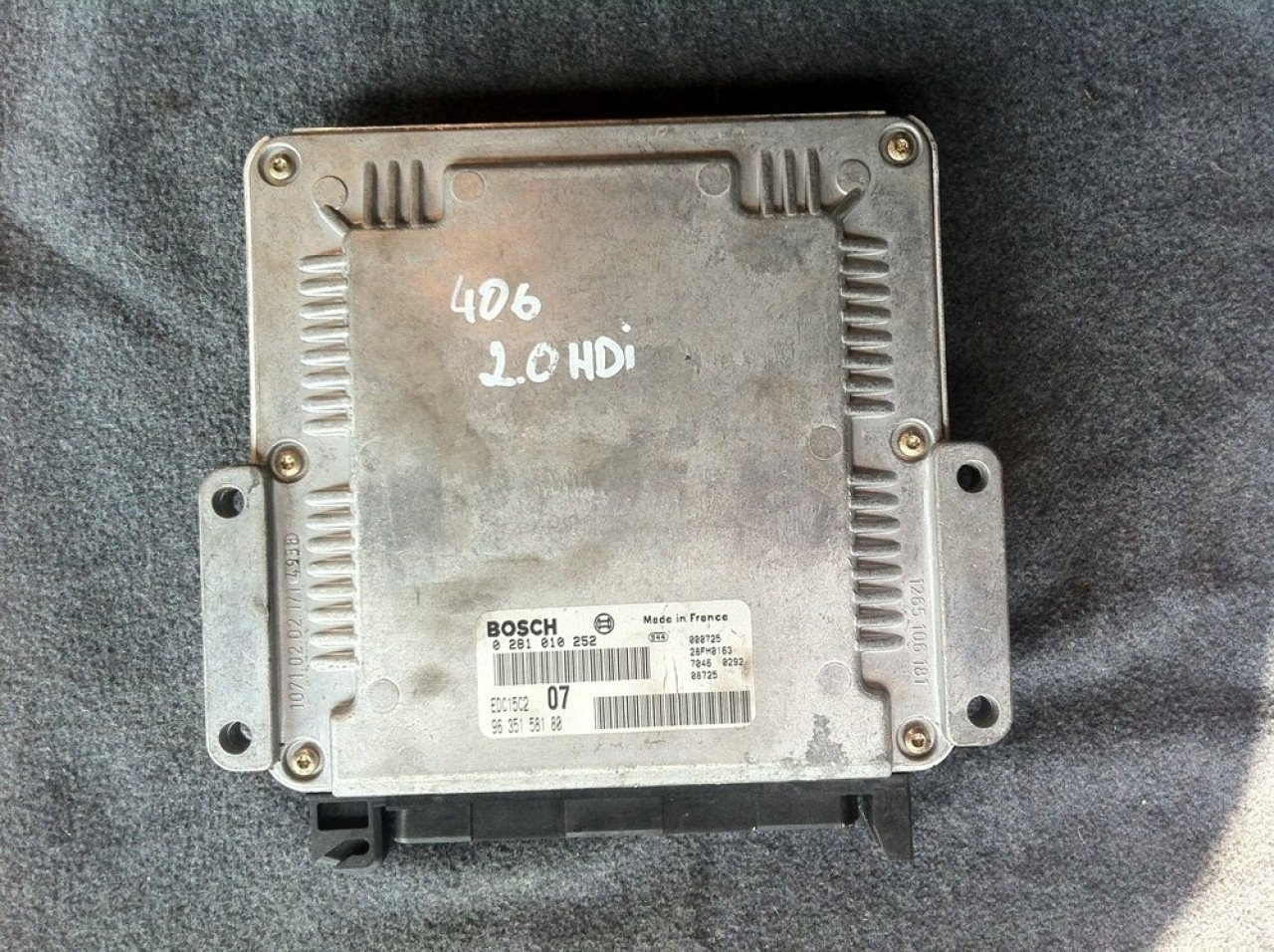 Ecu Peugeot 406 2 0 Hdi Cod 9635158180 0281010252