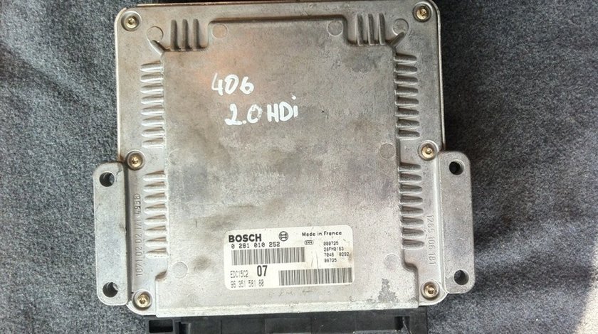 Ecu Peugeot 406 2 0 Hdi Cod 9635158180 0281010252