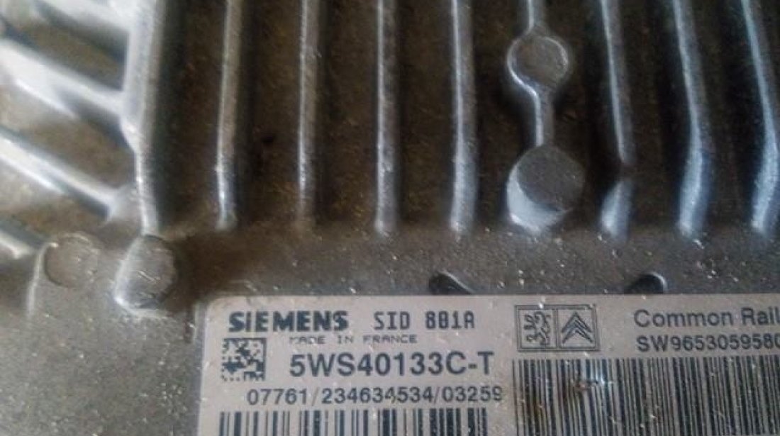 Ecu siemens peugeot 307 2.0 hdi rhy cod 5ws40133c-t9653059580 sid801a