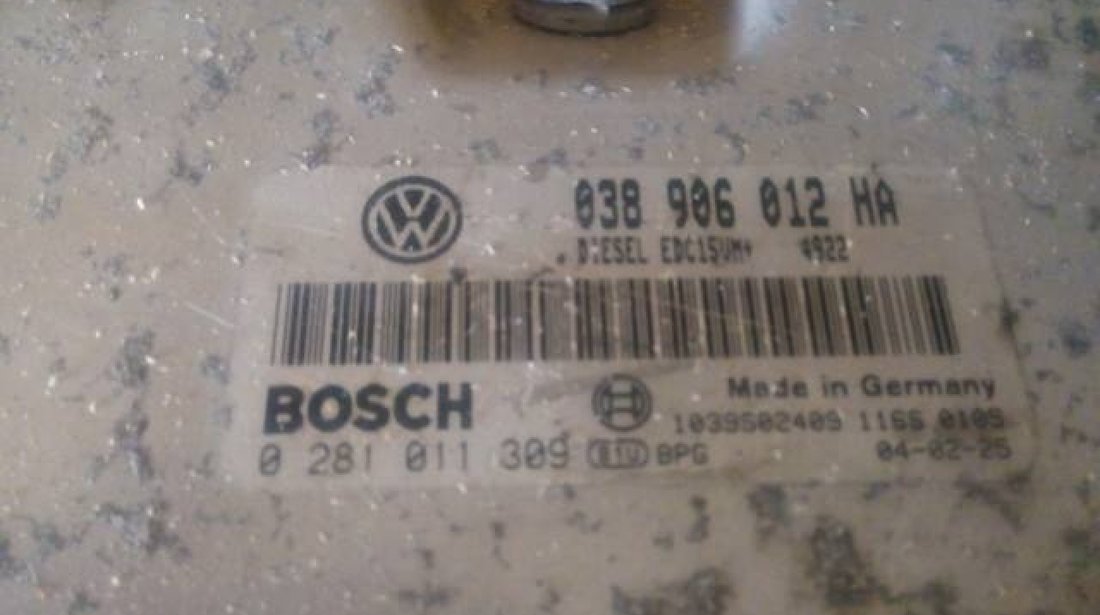 Ecu skoda octavia 1.9 tdi alh 90 cai cod 038906012ha 0281011309