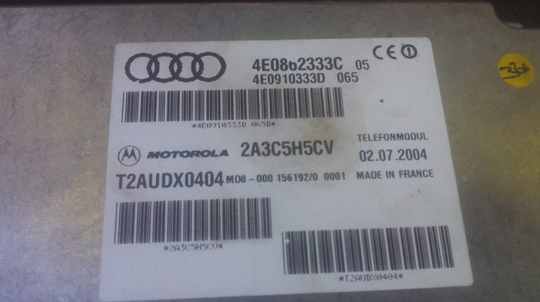 Ecu Telephone Module Audi A6 4f Cod 4e0862333c