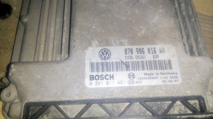 Ecu vw touareg 7l 2.5 tdi bac cod 070906016aa 0281011481