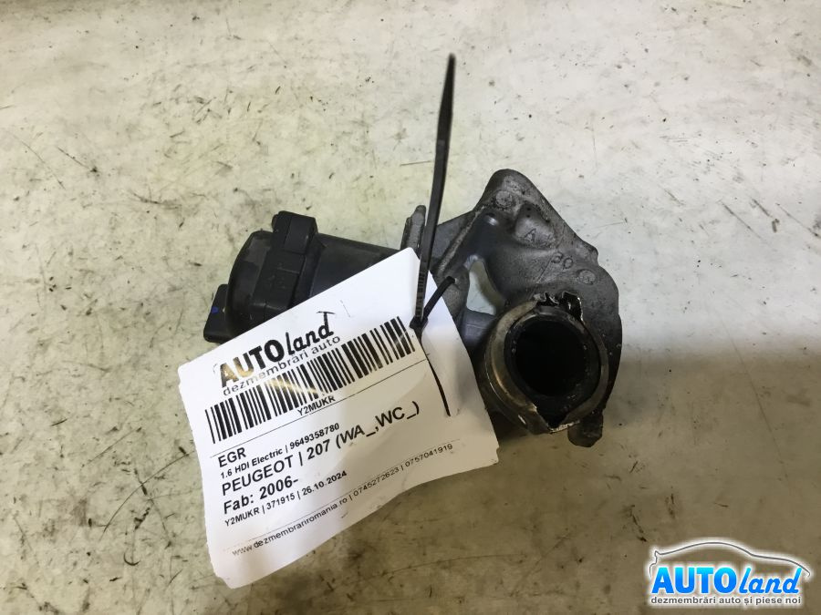 EGR 9649358780 1.6 HDI Electric Peugeot 207 2006