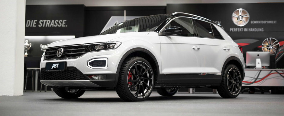 El a ales un tuning mai discret pentru noul sau T-Roc. Are totusi jante pe 20 si mai multi cai sub capota El a ales un tuning mai discret pentru noul sau T-Roc. Are totusi jante pe 20 si mai multi cai sub capota