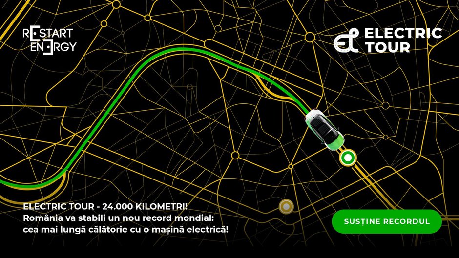 Electric Tour - in cartea recordurilor pentru cea mai lunga distanta parcursa cu o masina electrica: 24.000 km Electric Tour - in cartea recordurilor pentru cea mai lunga distanta parcursa cu o masina electrica: 24.000 km
