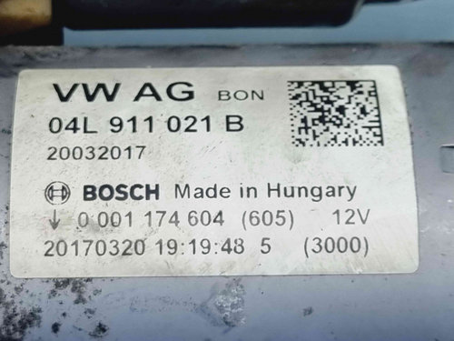 Electromotor 10 dinti Audi A4 (8W2, B9) [Fabr 2015-2023] 04L911021B 0001174604 2.0 TDI DETA 140KW / ...