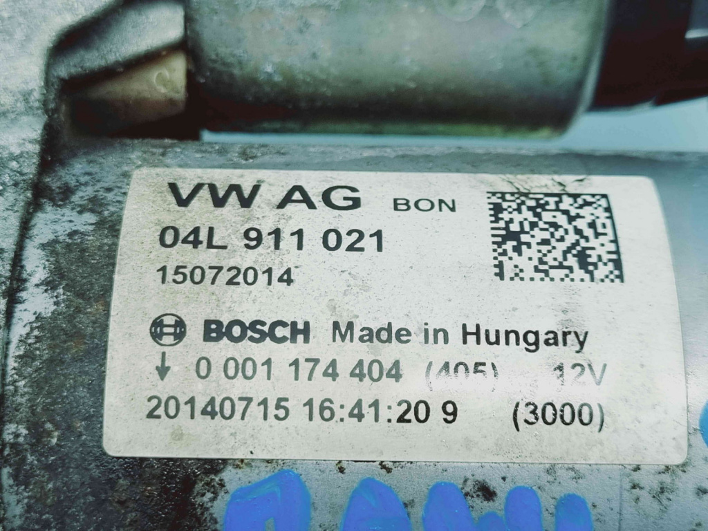 Electromotor 10 dinti Audi A5 Sportback (8TA) [Fabr 2009-2015] 04L911021 0001174404 2.0 TDI CSUB100KW / 134CP 2.0 TDI CSUB100KW / 134CP