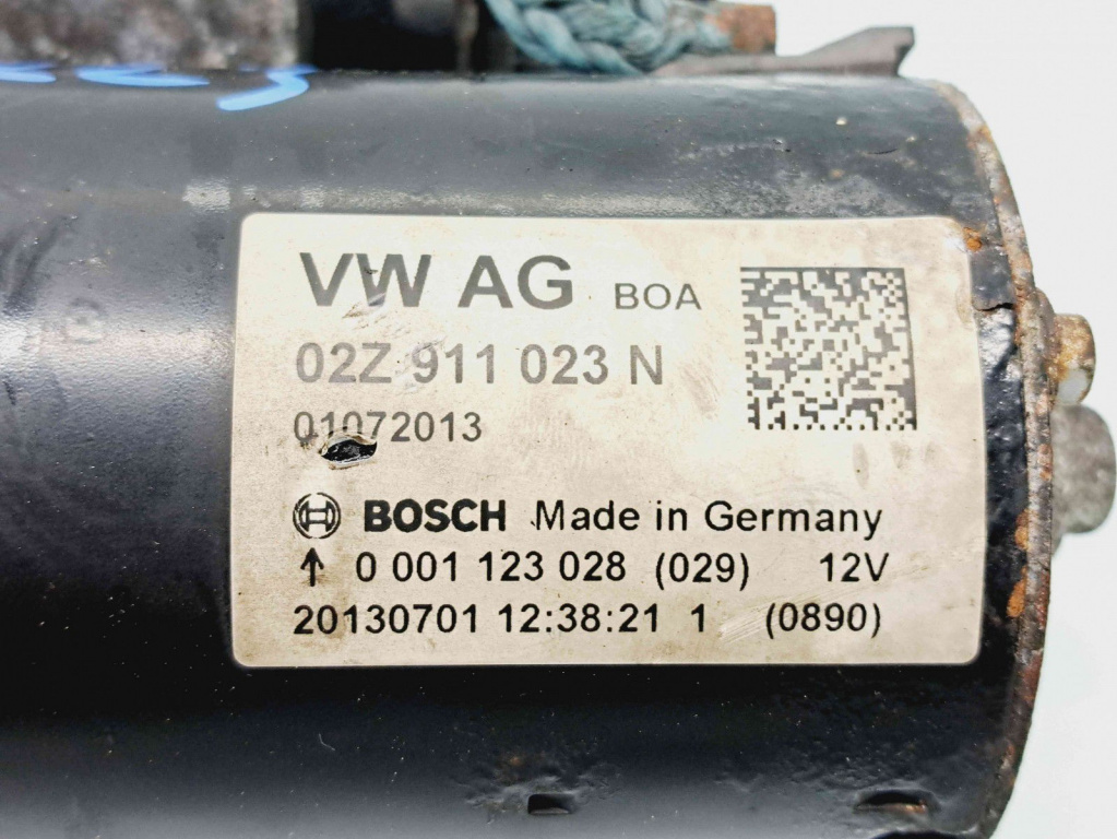 Electromotor 11 dinti Skoda Rapid (NH3) [Fabr 2012-2019] 02Z911023N 1.6 TDI CAYC 77KW / 105CP 1.6 TDI CAYC77KW / 105CP