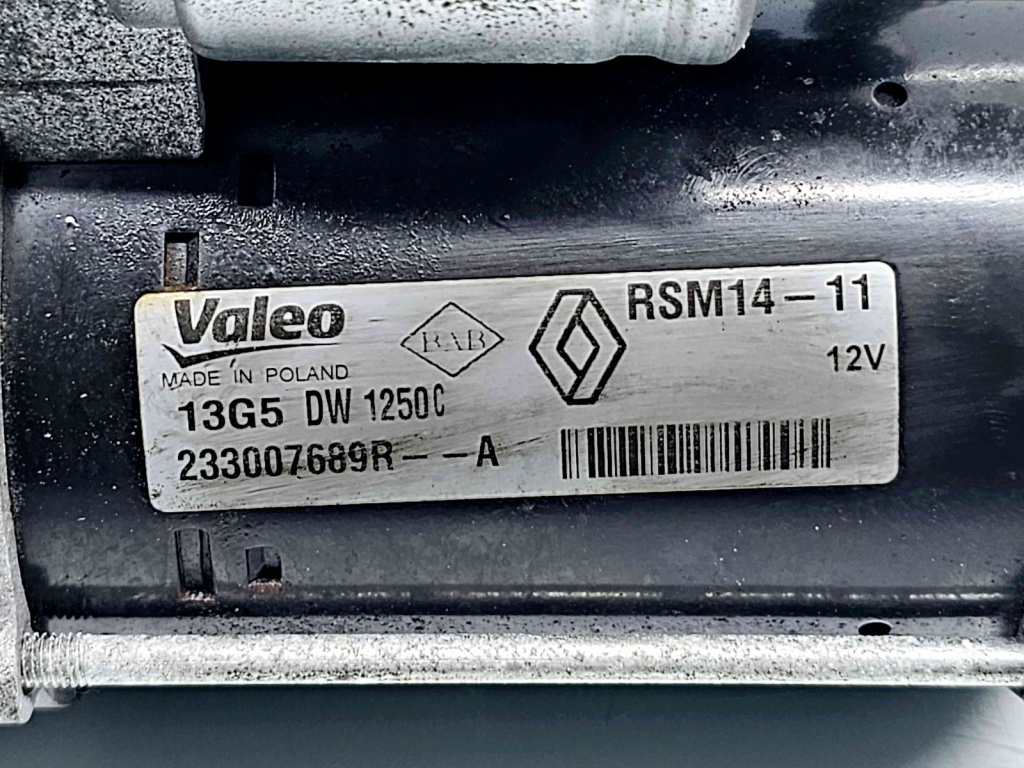 Electromotor 13 dinti Renault Clio 4 (B98) Hatchback [Fabr 2012-2020] 233007689R 1.5 DCI K9K62855KW / 75CP