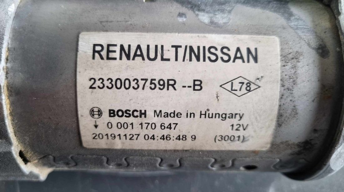 Electromotor 233003759R Dacia Logan II MCV 1.5 dCi 75 cai motor K9K 626