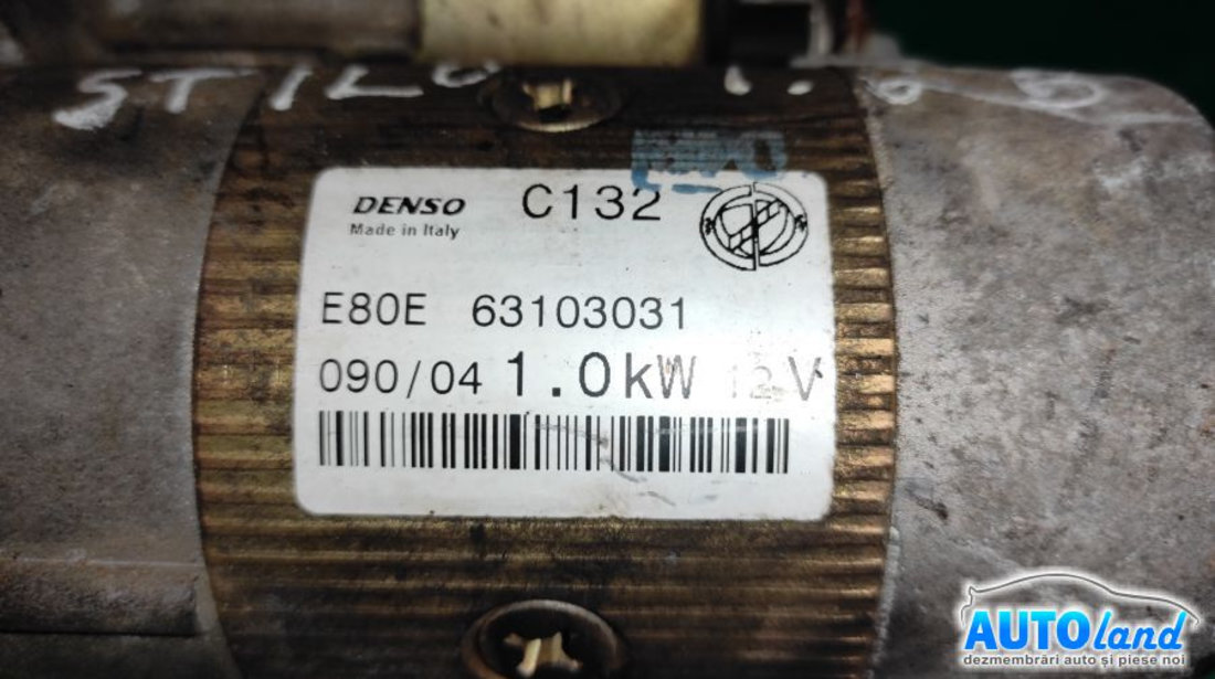 Electromotor 63103031 1.4 16v Fiat STILO 192 2001