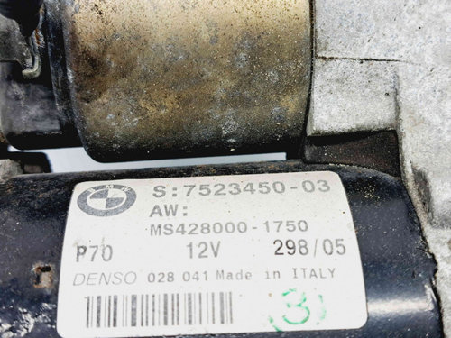 Electromotor 9 dinti Bmw 1 (E81, E87) [Fabr 2004-2010] 7523450 1.6 B N45B16A 85KW / 115CP 1.6 B N45B...