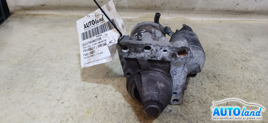 Electromotor 9801667780 2014 in Sus, 1.6 HDI Peugeot 308 4A ,4C 2007