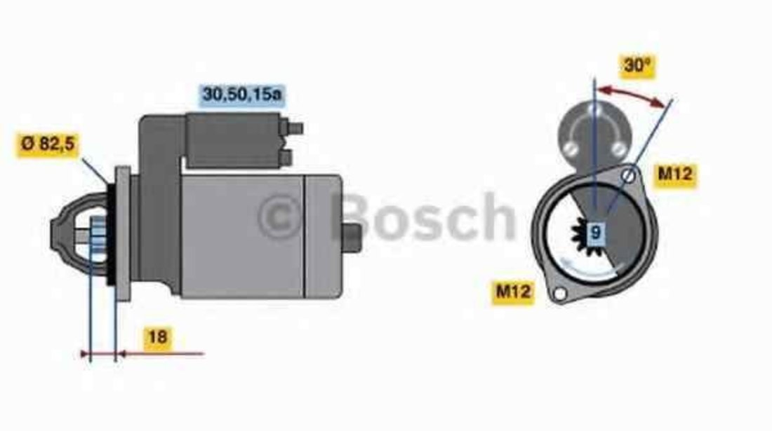 Electromotor AUDI 80 (89, 89Q, 8A, B3) BOSCH 0 001 107 068