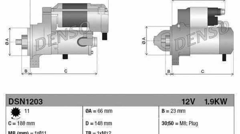 Electromotor AUDI A4 Allroad 8KH B8 DENSO DSN1203