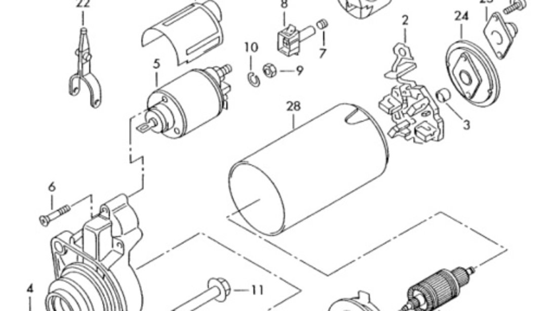 Electromotor​Audi A4 B6 (8E2) Sedan 2002 2.0 I OEM 06B911023