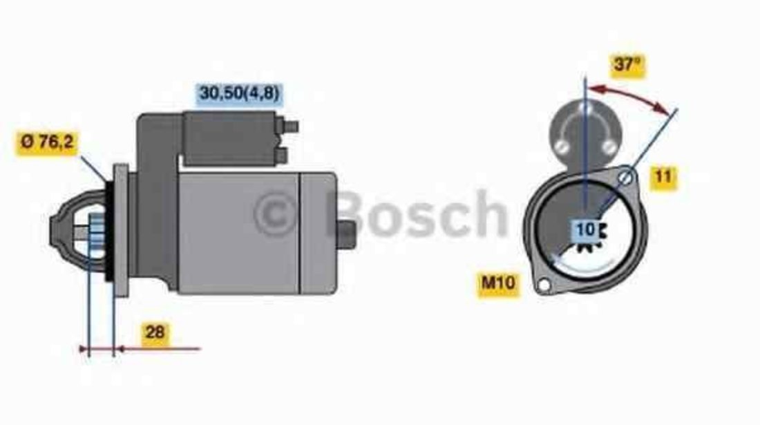 Electromotor AUDI A4 Cabriolet (8H7, B6, 8HE, B7) BOSCH 0 986 022 450