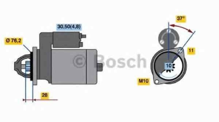 Electromotor AUDI A4 Cabriolet (8H7, B6, 8HE, B7) BOSCH 0 986 022 450