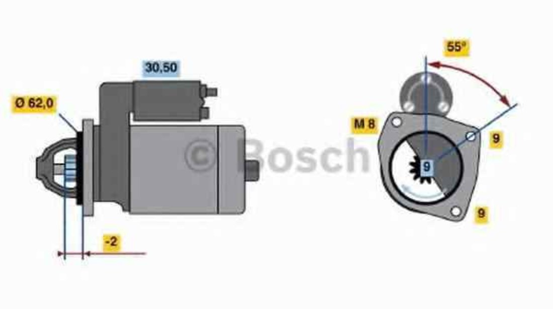 Electromotor CITROËN BERLINGO caroserie M BOSCH 0 986 013 850