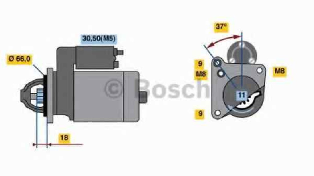 Electromotor CITROËN C1 PM PN BOSCH 0 986 021 651