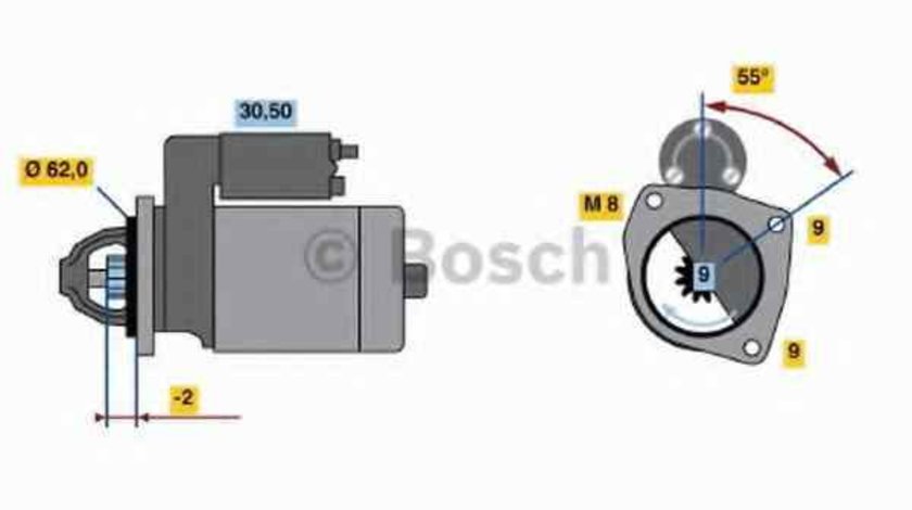 Electromotor CITROËN C4 II B7 BOSCH 0 986 013 850