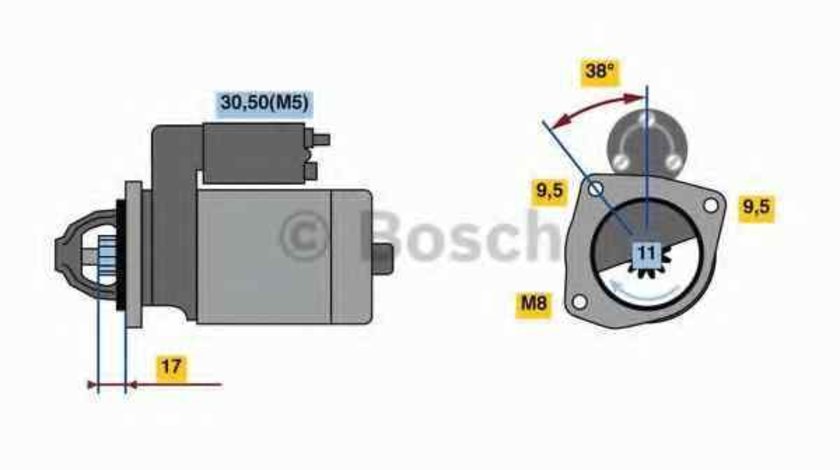 Electromotor CITROËN DS3 BOSCH 0 986 023 580