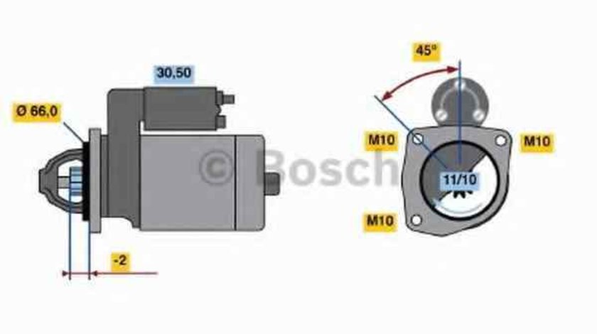 Electromotor CITROËN JUMPER bus 230P Producator BOSCH 0 986 013 240