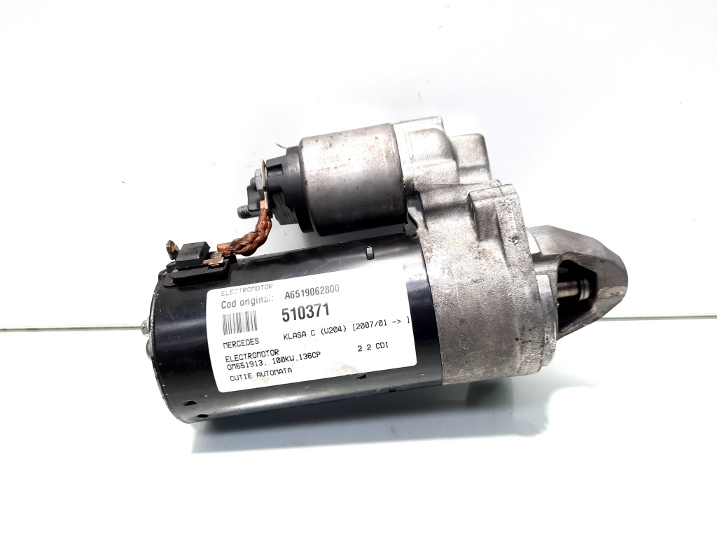 Electromotor, cod A6519062800, Mercedes Sprinter 4,6-t (906), 2.2 CDI, OM651957, cutie automata (idi:510371)