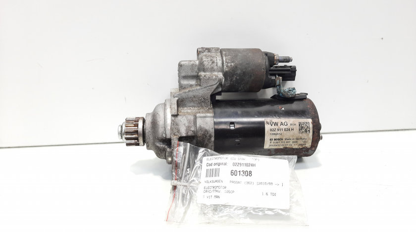 Electromotor cu Start-Stop, cod 02Z911024H, Skoda Yeti (5L), 1.6 TDI, CAYC, 5 vit man (idi:601308)