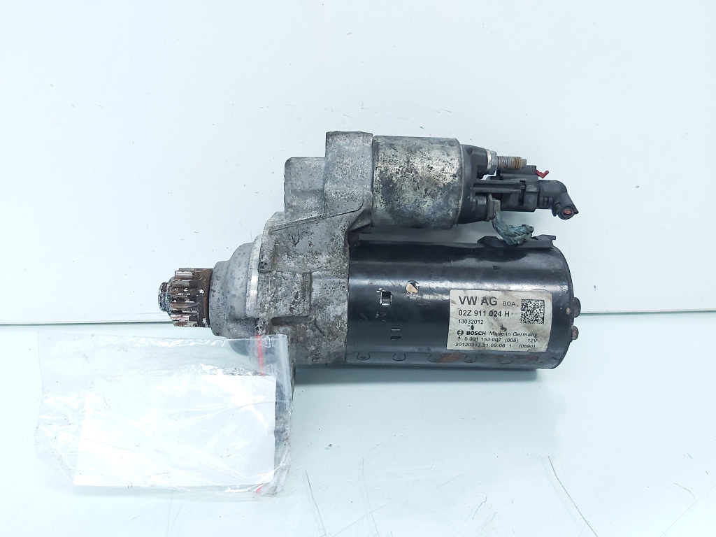 Electromotor cu Start Stop, cod 02Z911024H, Vw Golf 6 (5K1) 1.6 TDI, CAY, 5 vit man (id:654198)