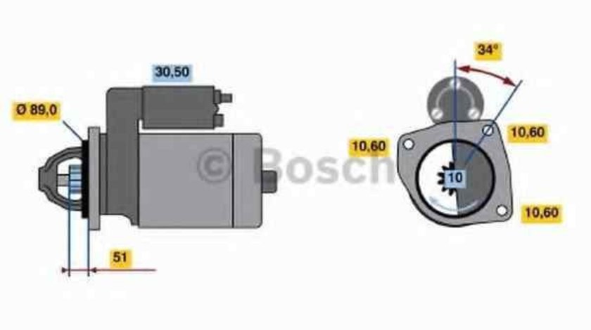 Electromotor DAF F 1400 BOSCH 0 986 011 380