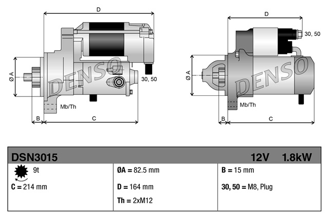 Electromotor Denso Audi DSN3015