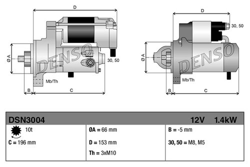 Electromotor Denso Citroën DSN3004