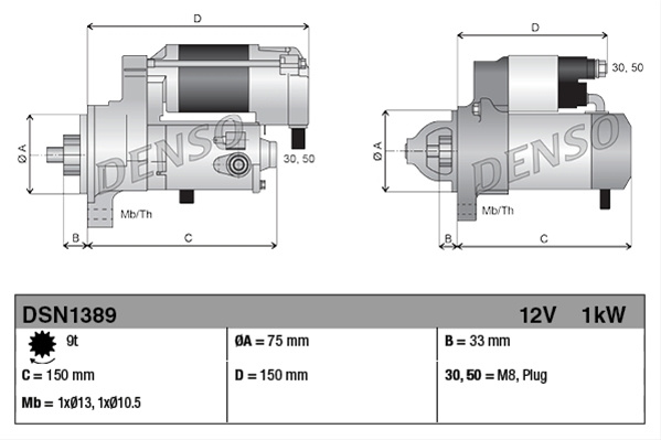 Electromotor Denso Honda DSN1389