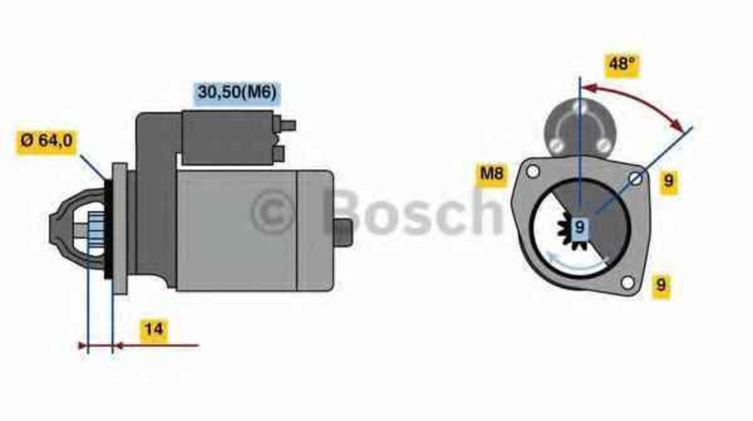 Electromotor FIAT 500 C 312 BOSCH 0 986 024 020