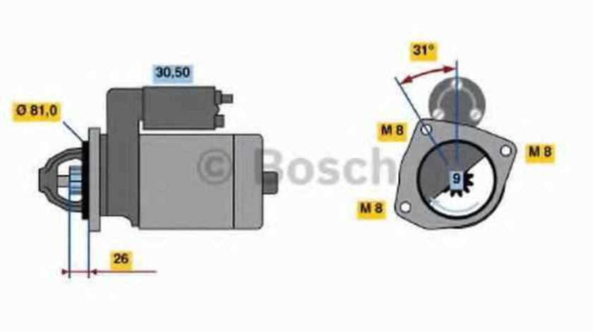 Electromotor FIAT DUCATO caroserie 244 BOSCH 0 986 018 960