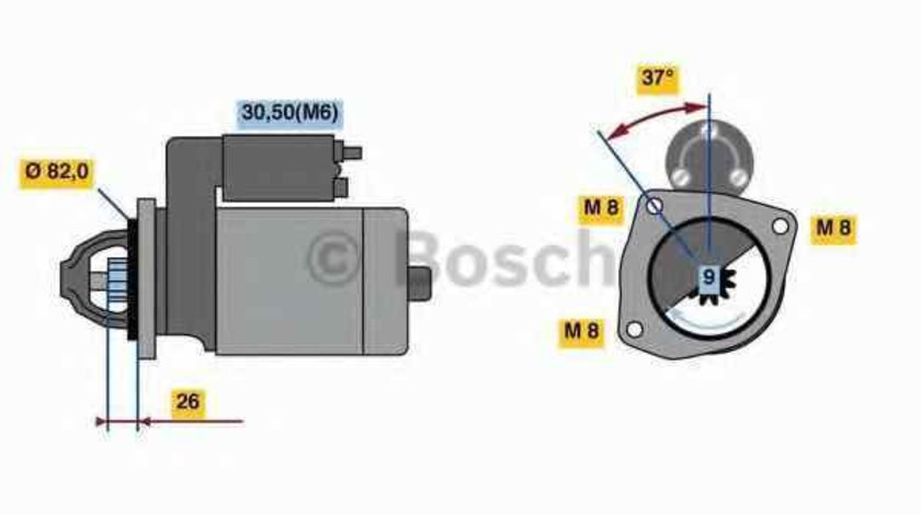 Electromotor FIAT DUCATO caroserie 250 BOSCH 0 986 023 120