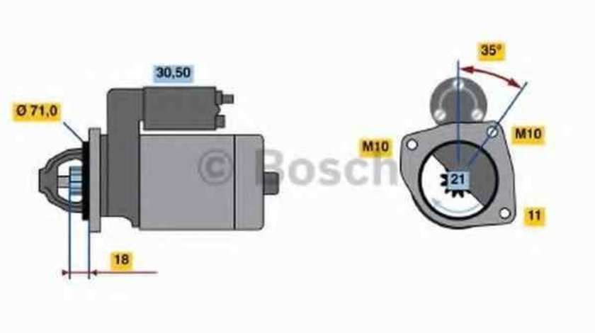 Electromotor FORD FIESTA caroserie (J5_, J3_) BOSCH 0 986 017 530