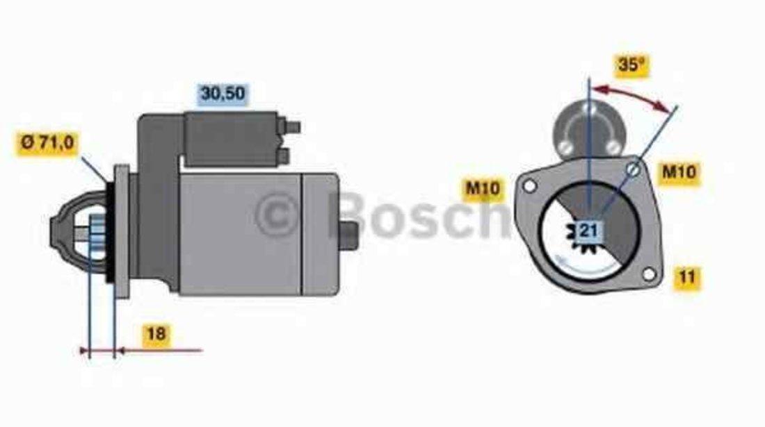 Electromotor FORD KA (RB_) BOSCH 0 986 017 530