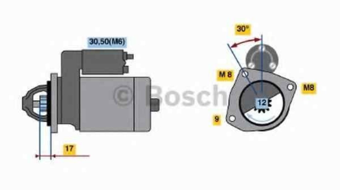 Electromotor FORD TRANSIT COURIER caroserie BOSCH 0 986 022 121